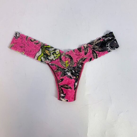 Hanky Panky Women's Floral‎ Lace Low Rise Pink Nylon Panties One Size NWT - Picture 1 of 12